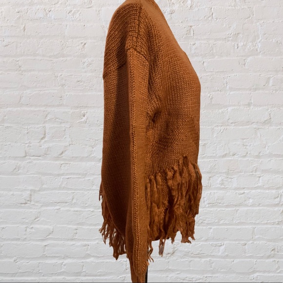 ❌DONATED❌Carmel Brown Fringe Open Style Sweater Cardigan - Picture 7 of 13
